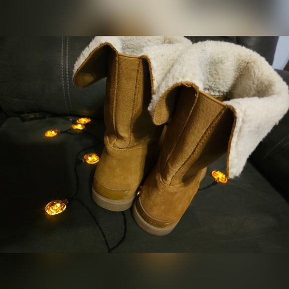 BASS ARIA brown Suede and Shearling Boots sz8 - Picture 8 of 12